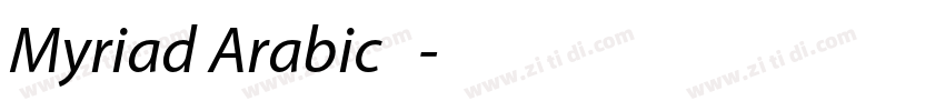 Myriad Arabic 普通字体转换